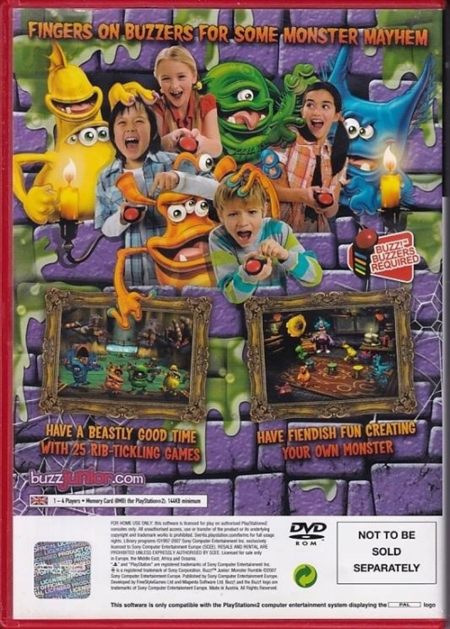 Buzz Junior Monster Rumble - PS2 (B Grade) (Genbrug)